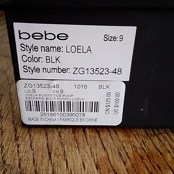 bebe Loela Pointy Toe 5.5" Pump Size 9 - Picture 11 of 11